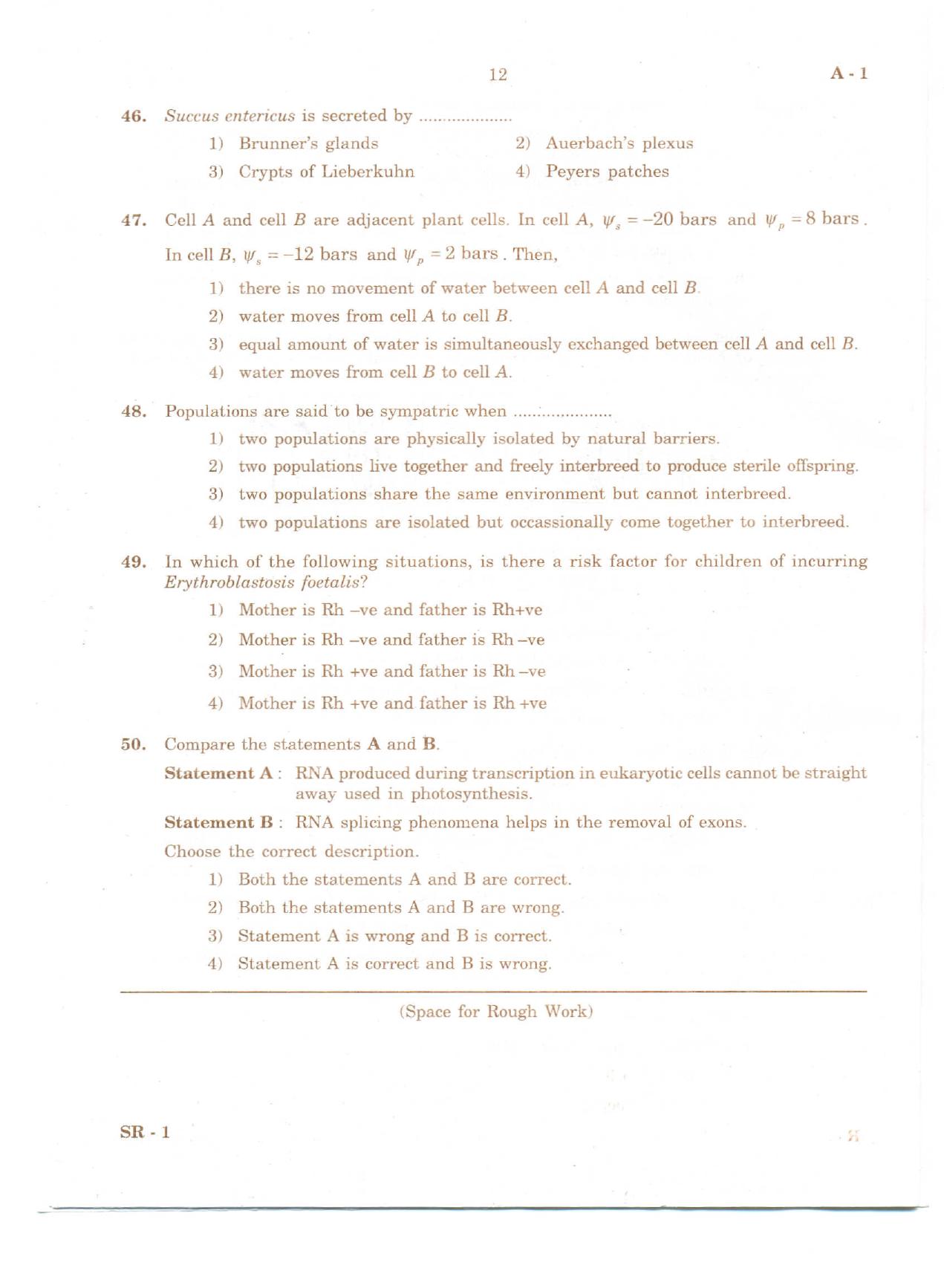 KCET Biology 2010 Question Papers - Page 11
