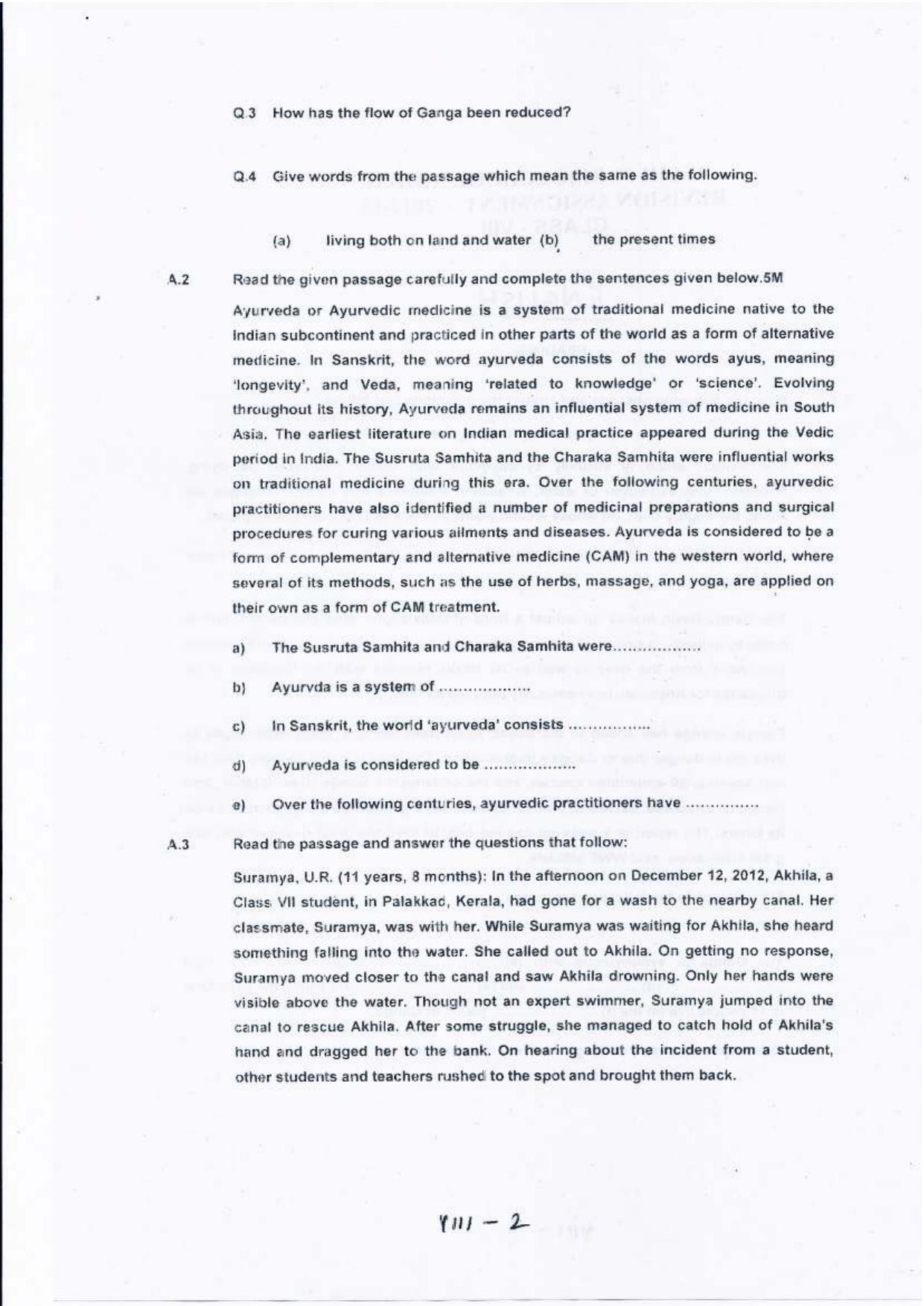 Class VIII English revision worksheet 2013 Assignment - Page 2