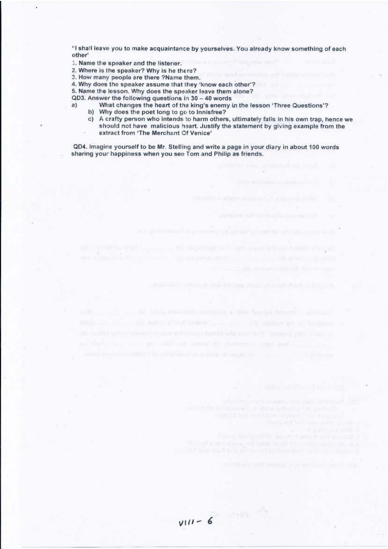 Class VIII English revision worksheet 2013 Assignment - Page 6