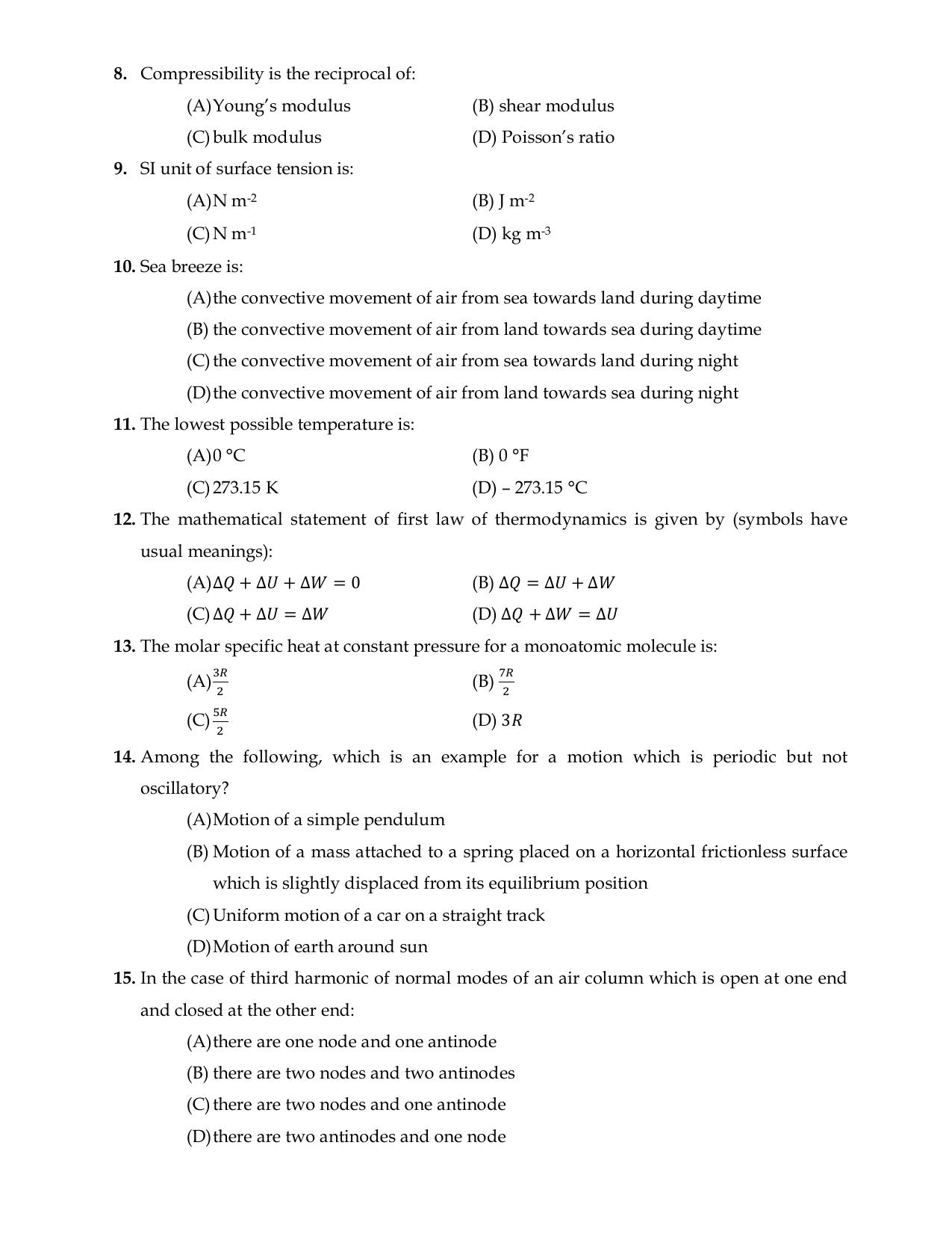 Karnataka 1st PUC PHYSICS Model Question Paper - Page 5