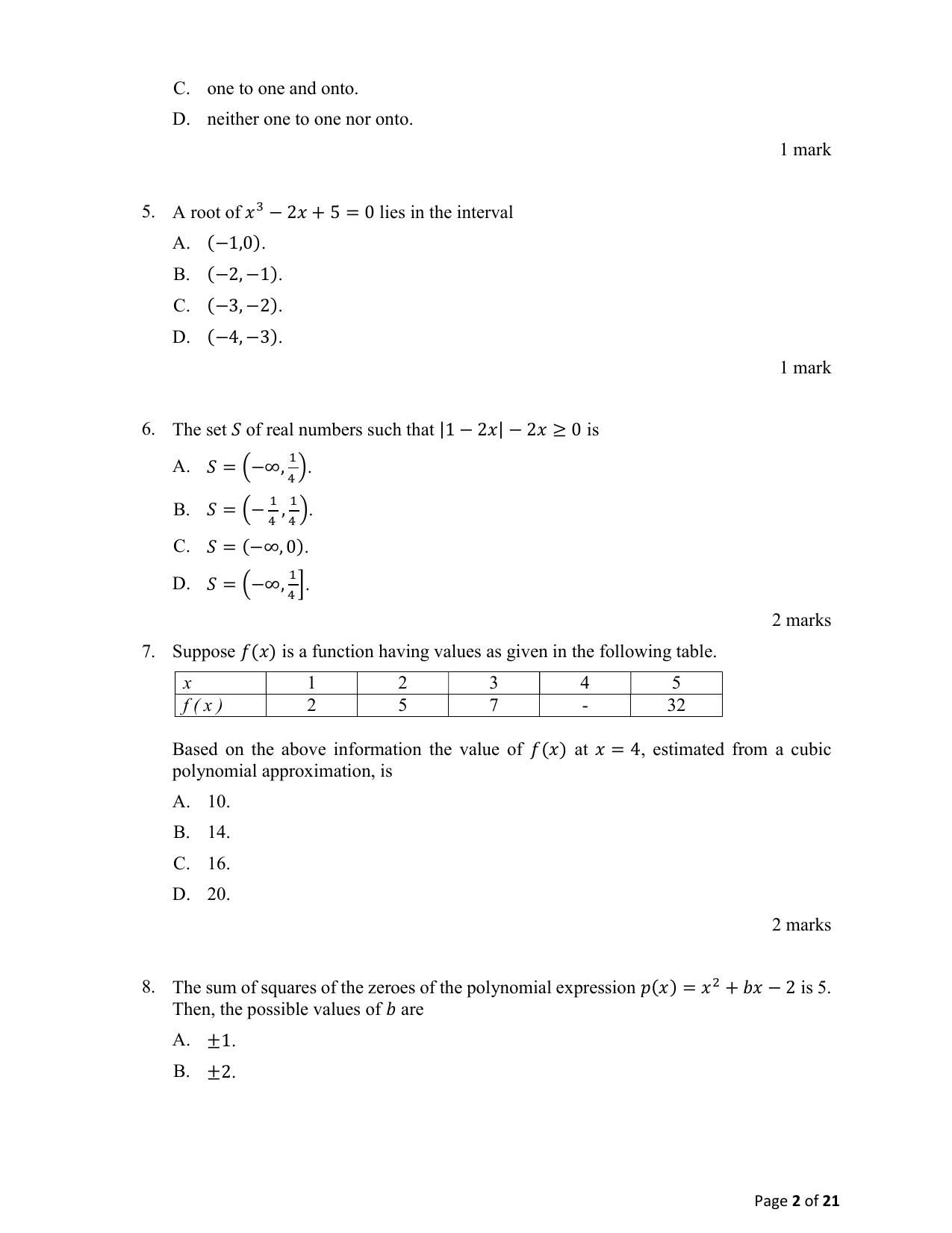 ACET January 2021 Question Papers - Page 2