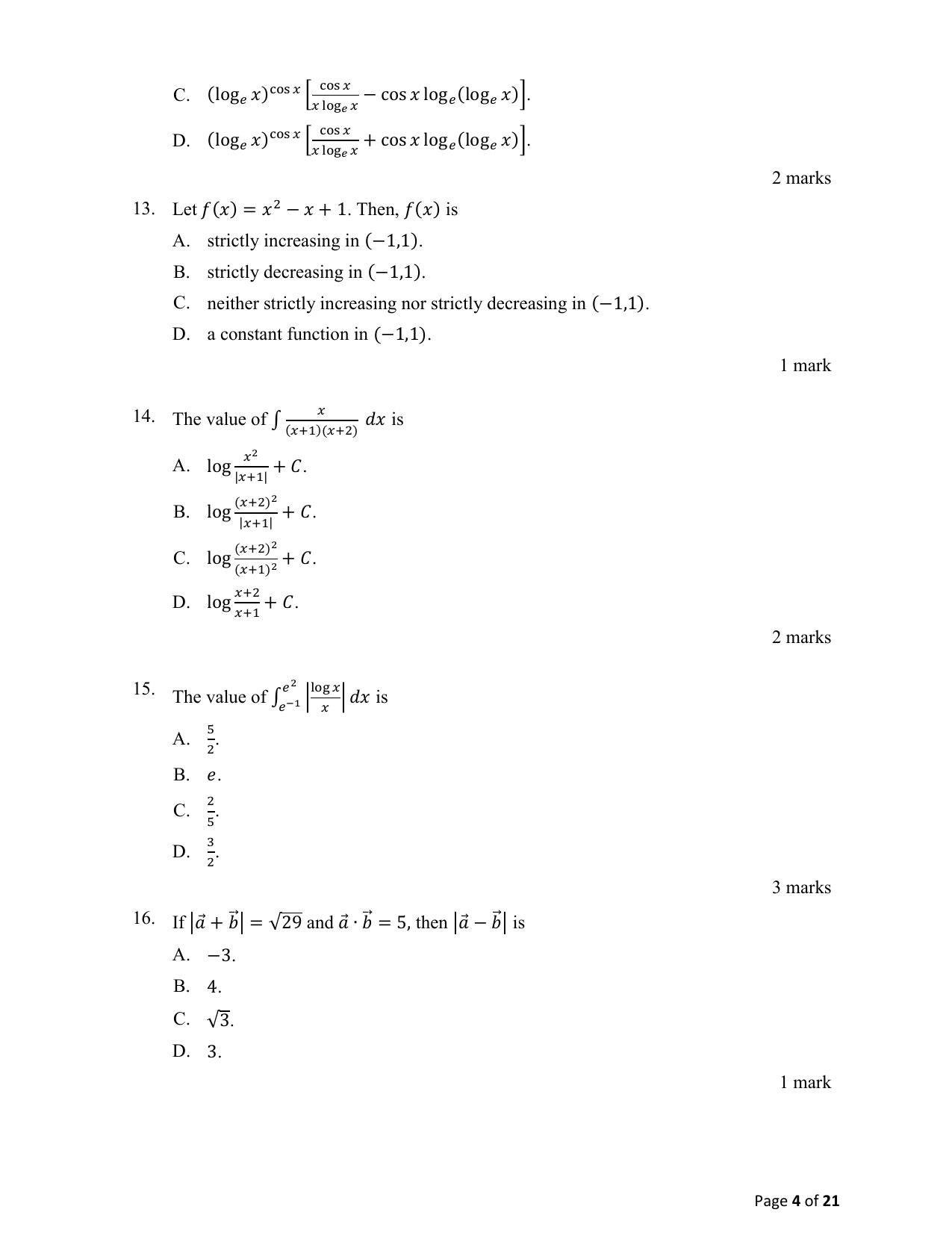 ACET January 2021 Question Papers - Page 4