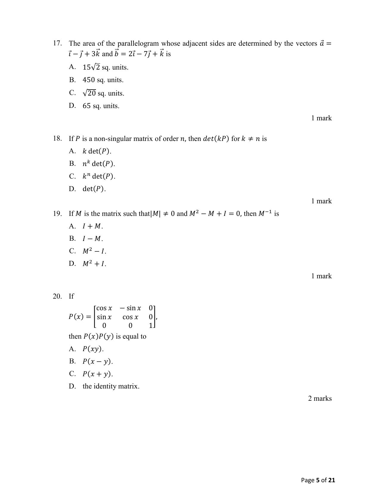 ACET January 2021 Question Papers - Page 5