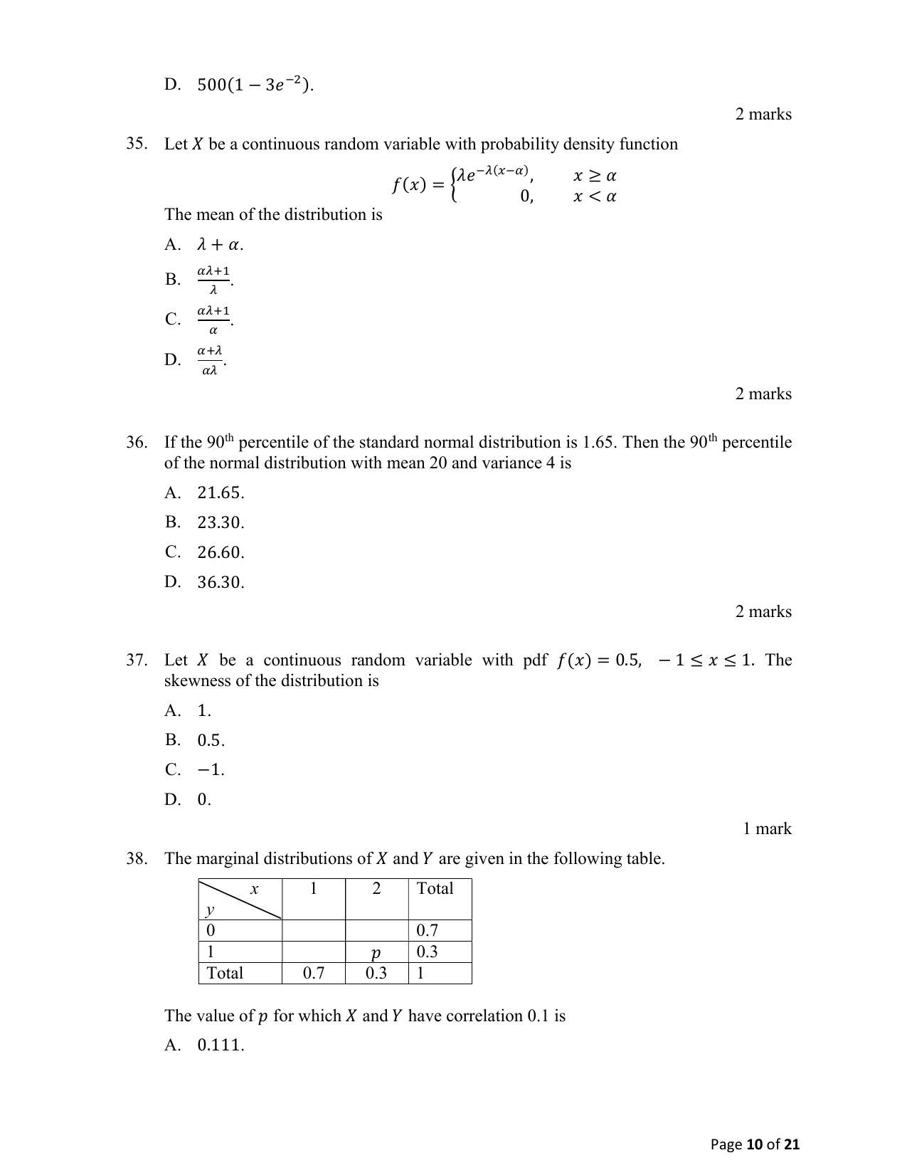 ACET January 2021 Question Papers - Page 10
