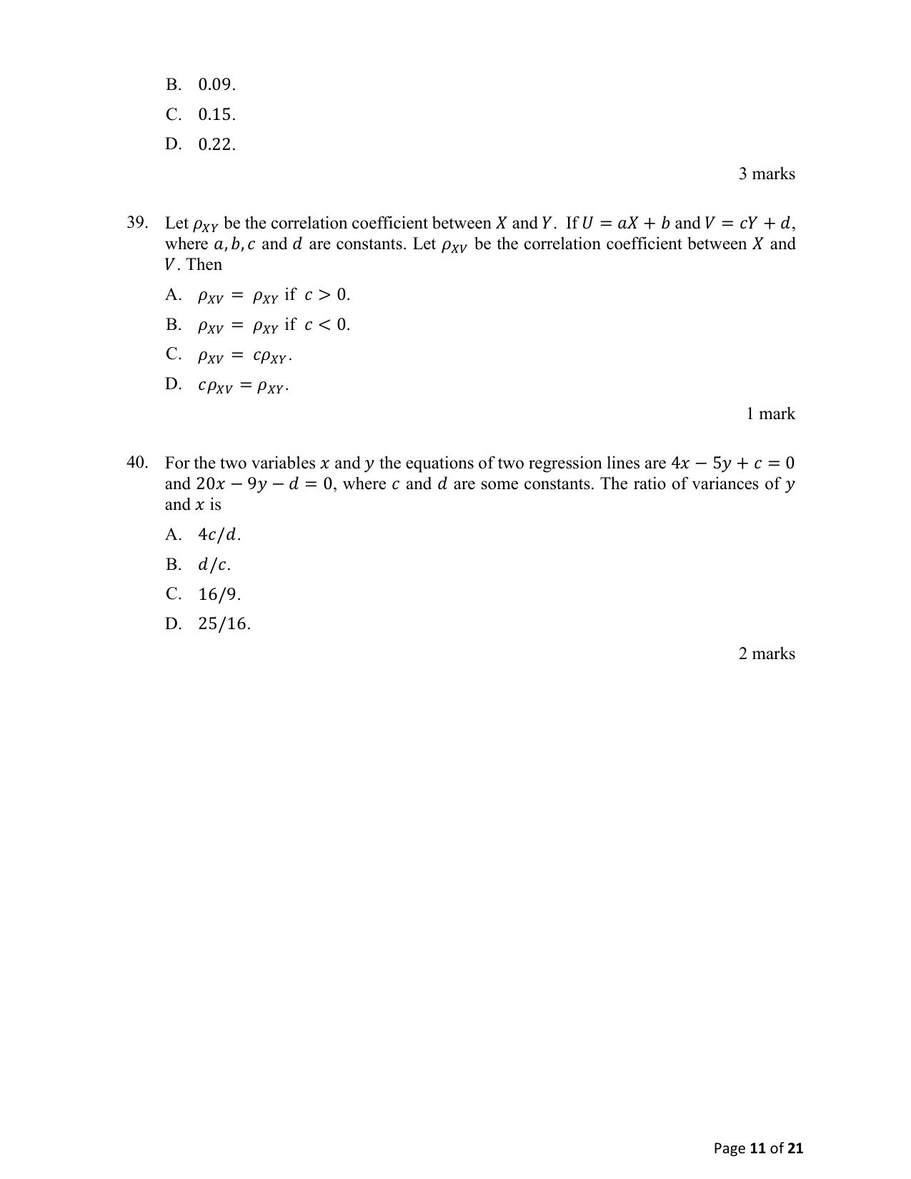 ACET January 2021 Question Papers - Page 11