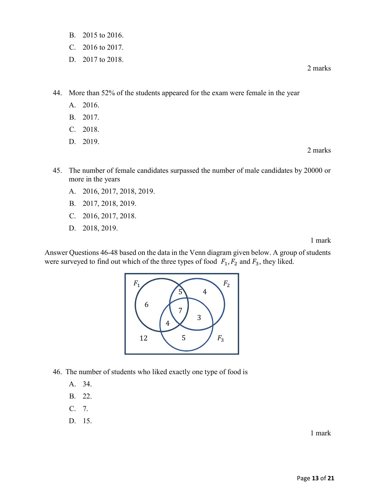 ACET January 2021 Question Papers - Page 13