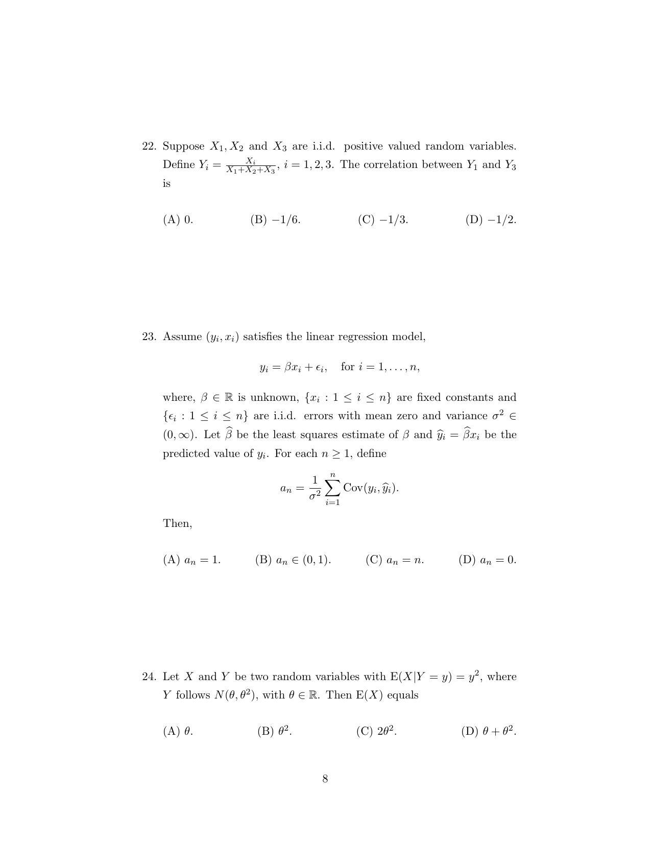 ISI Admission Test M.Stat.PSA 2018 Sample Paper - Page 15