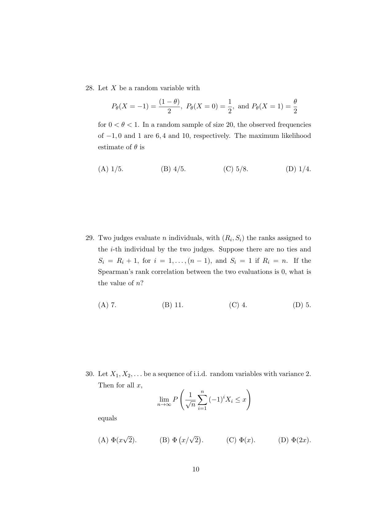 ISI Admission Test M.Stat.PSA 2018 Sample Paper - Page 19