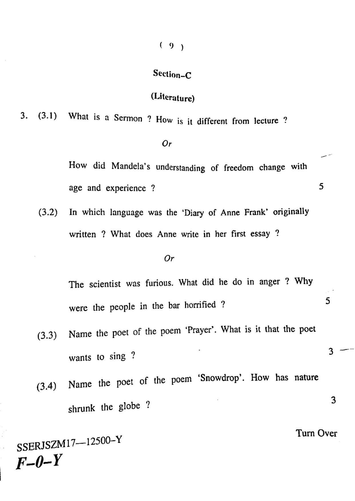 JKBOSE CLASS 10 English 12500-Y 2017 - Page 9