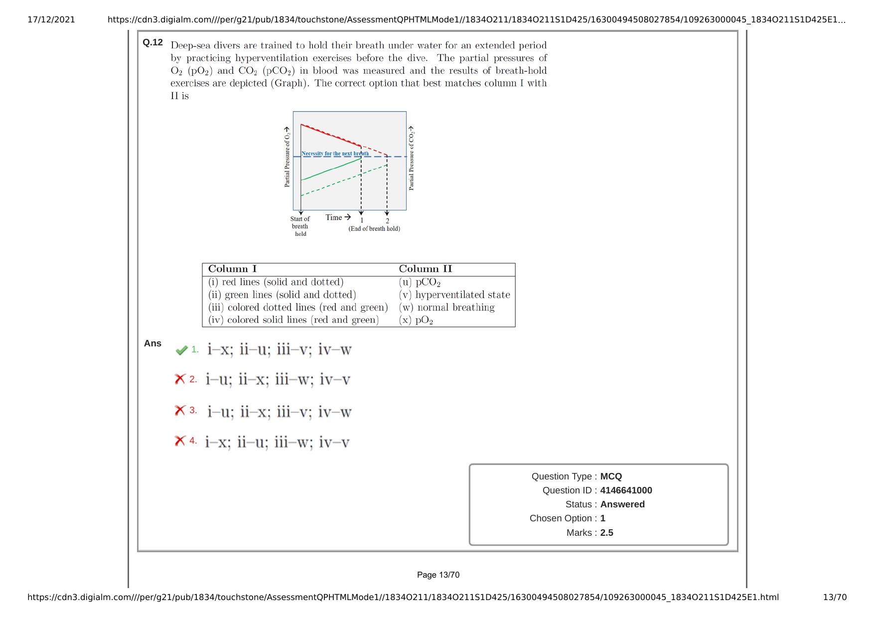 NEST Session I 2021 Question Paper - Page 13