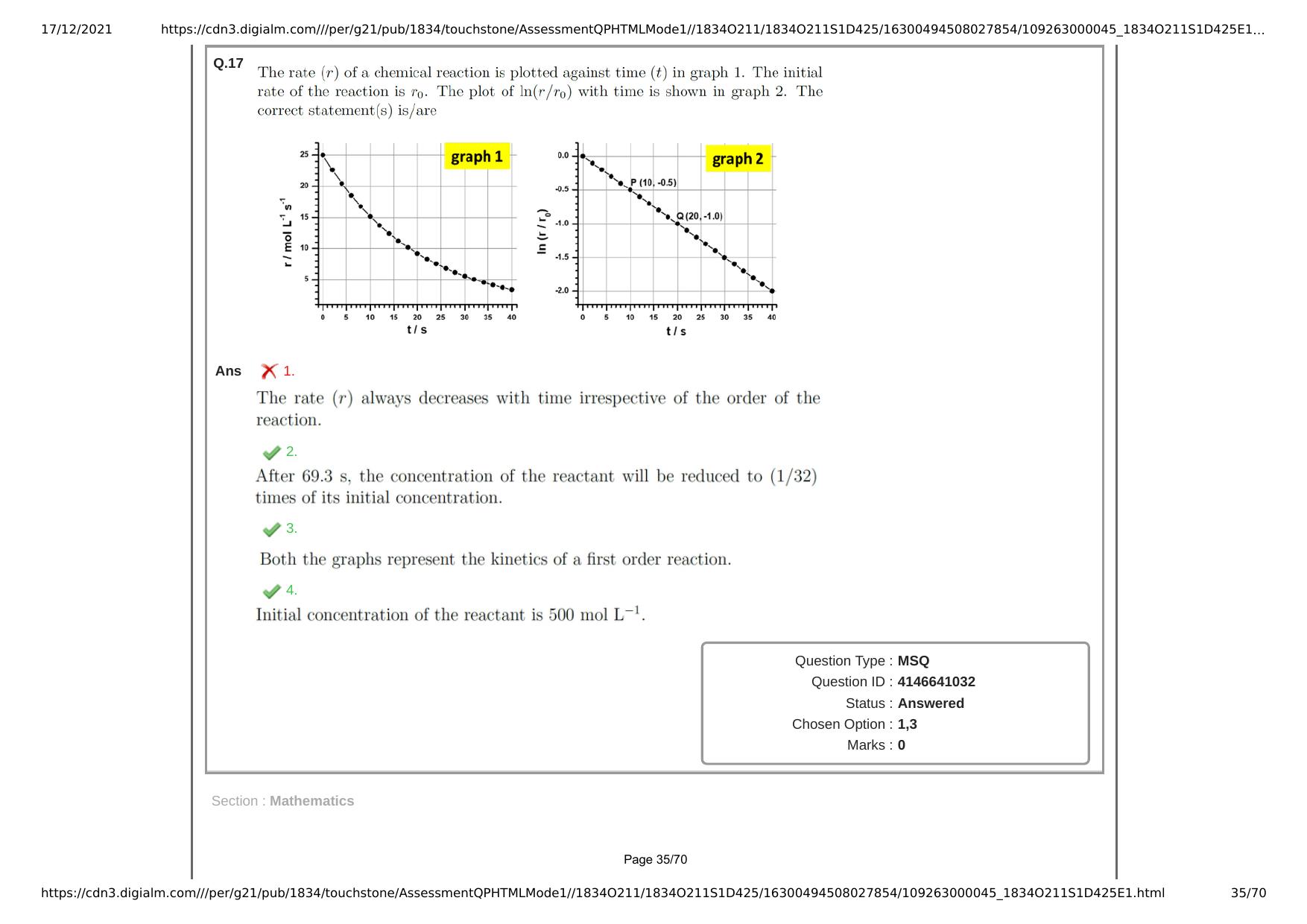 NEST Session I 2021 Question Paper - Page 35
