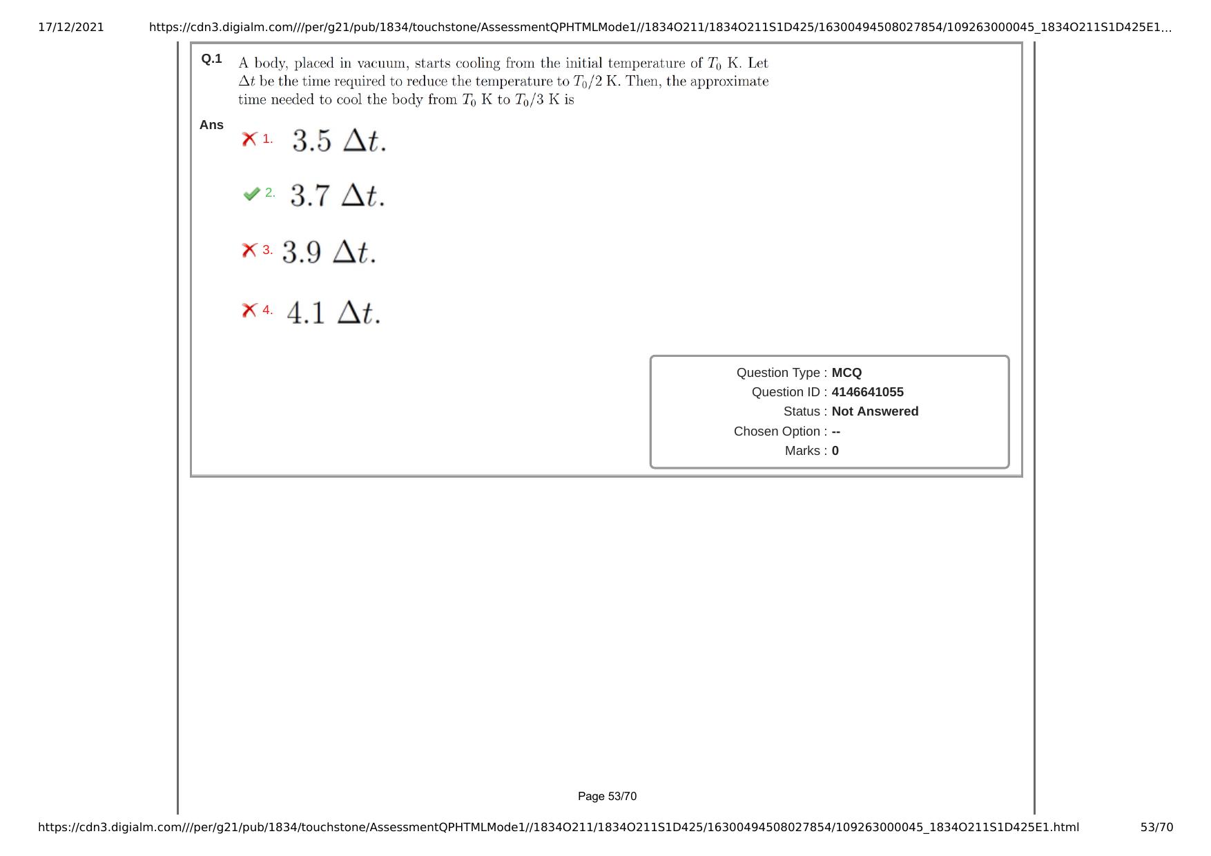 NEST Session I 2021 Question Paper - Page 53