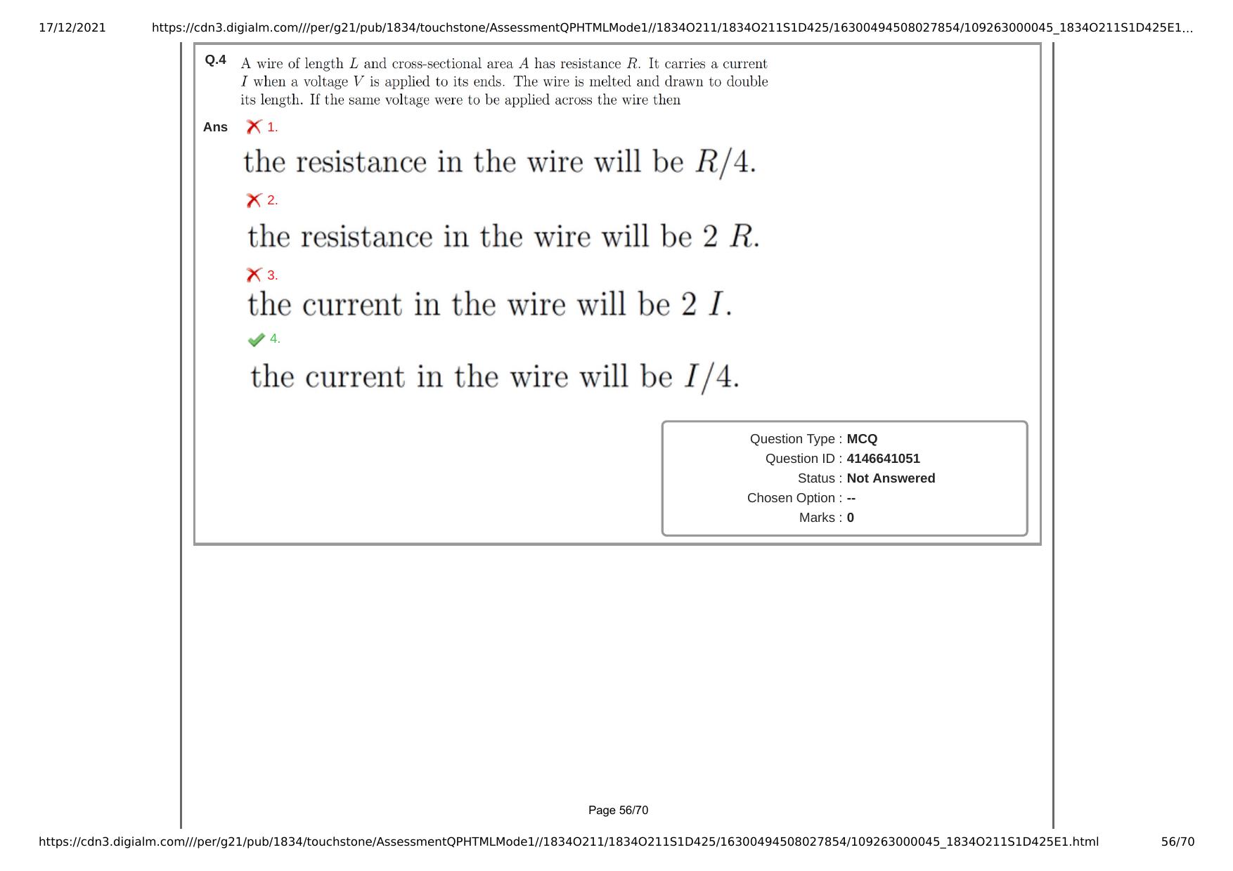 NEST Session I 2021 Question Paper - Page 56