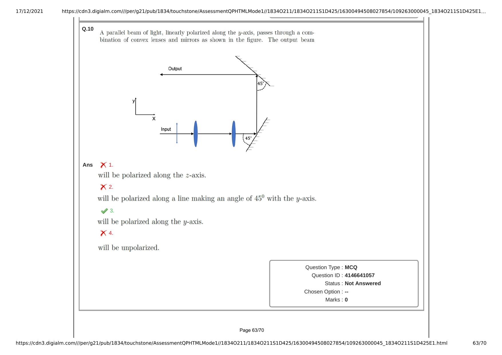 NEST Session I 2021 Question Paper - Page 63