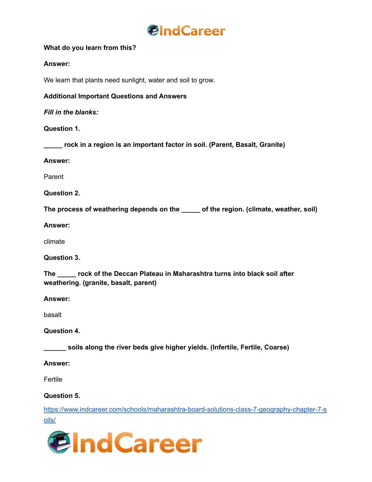 Maharashtra Board Solutions Class 7-Geography: Chapter 7- Soils - Page 11