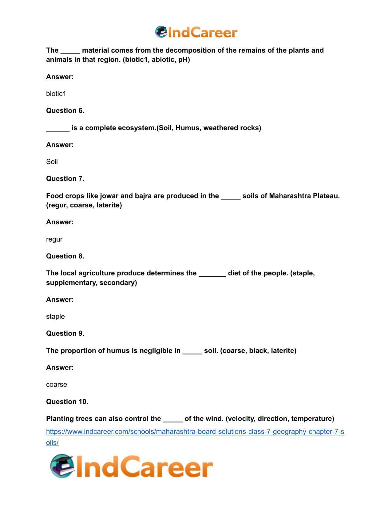 Maharashtra Board Solutions Class 7-Geography: Chapter 7- Soils - Page 12
