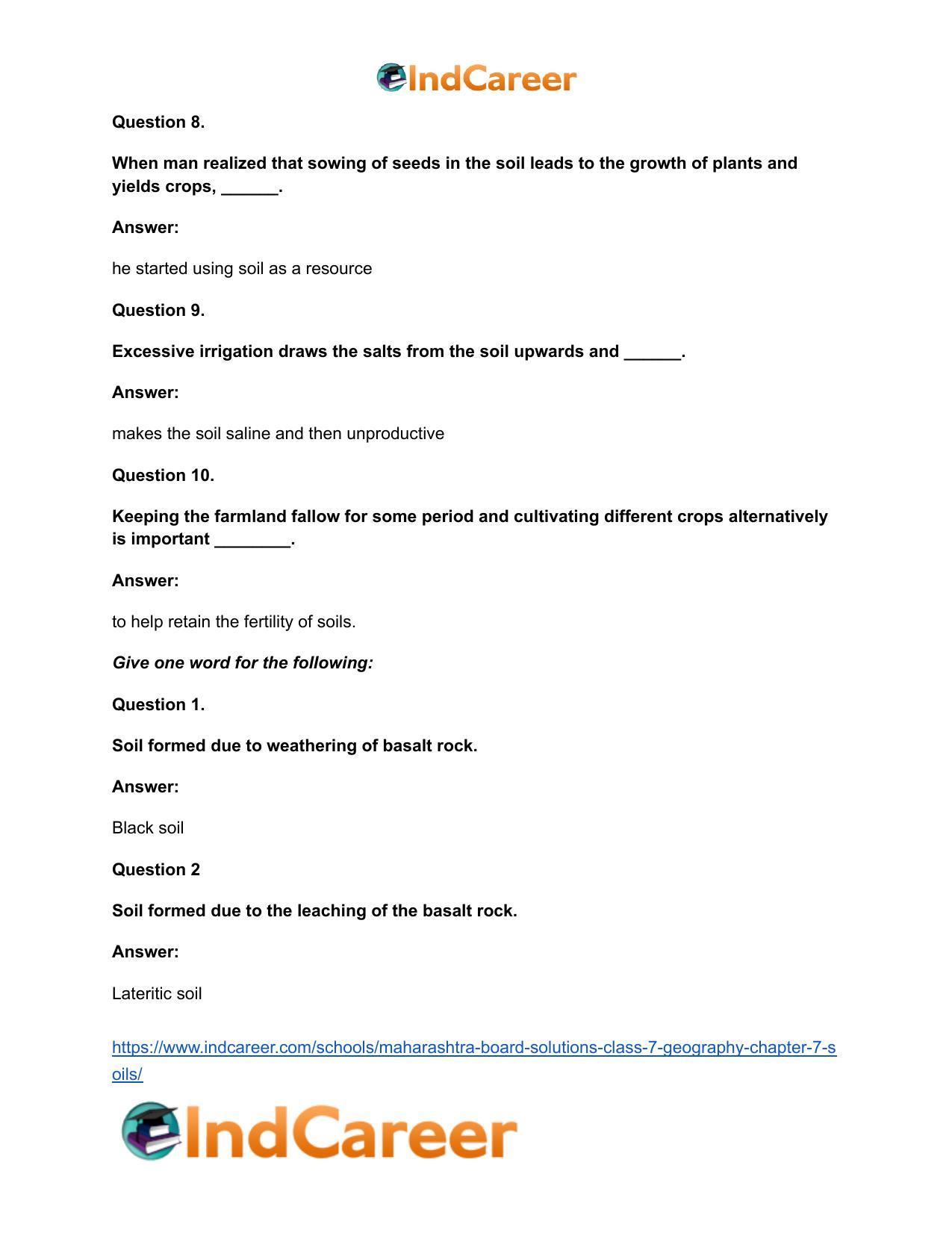 Maharashtra Board Solutions Class 7-Geography: Chapter 7- Soils - Page 15