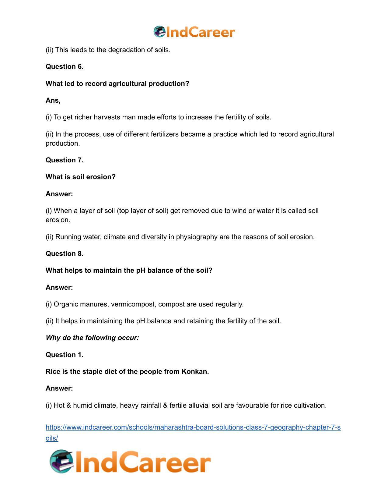 Maharashtra Board Solutions Class 7-Geography: Chapter 7- Soils - Page 20