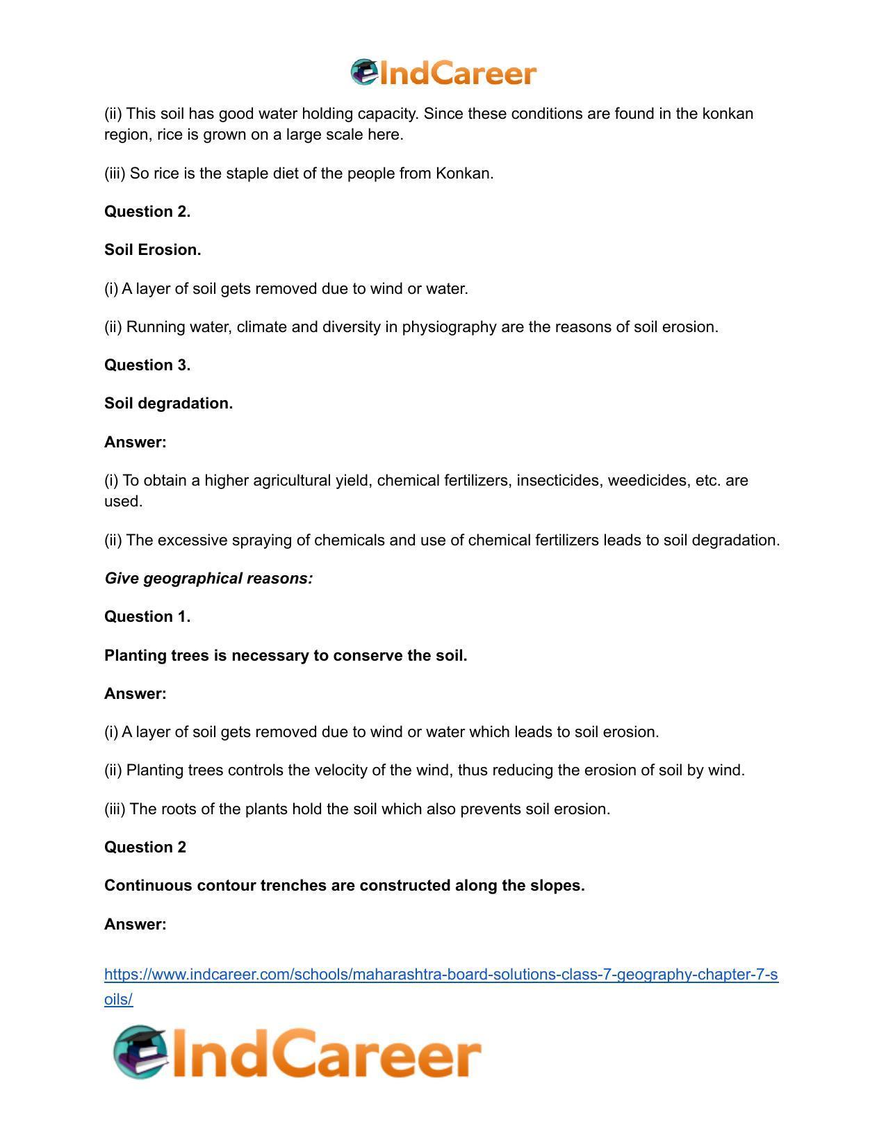 Maharashtra Board Solutions Class 7-Geography: Chapter 7- Soils - Page 21