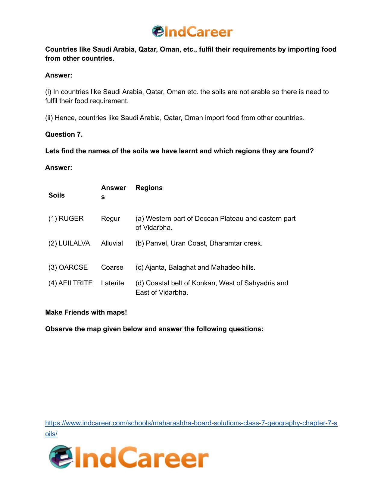 Maharashtra Board Solutions Class 7-Geography: Chapter 7- Soils - Page 23