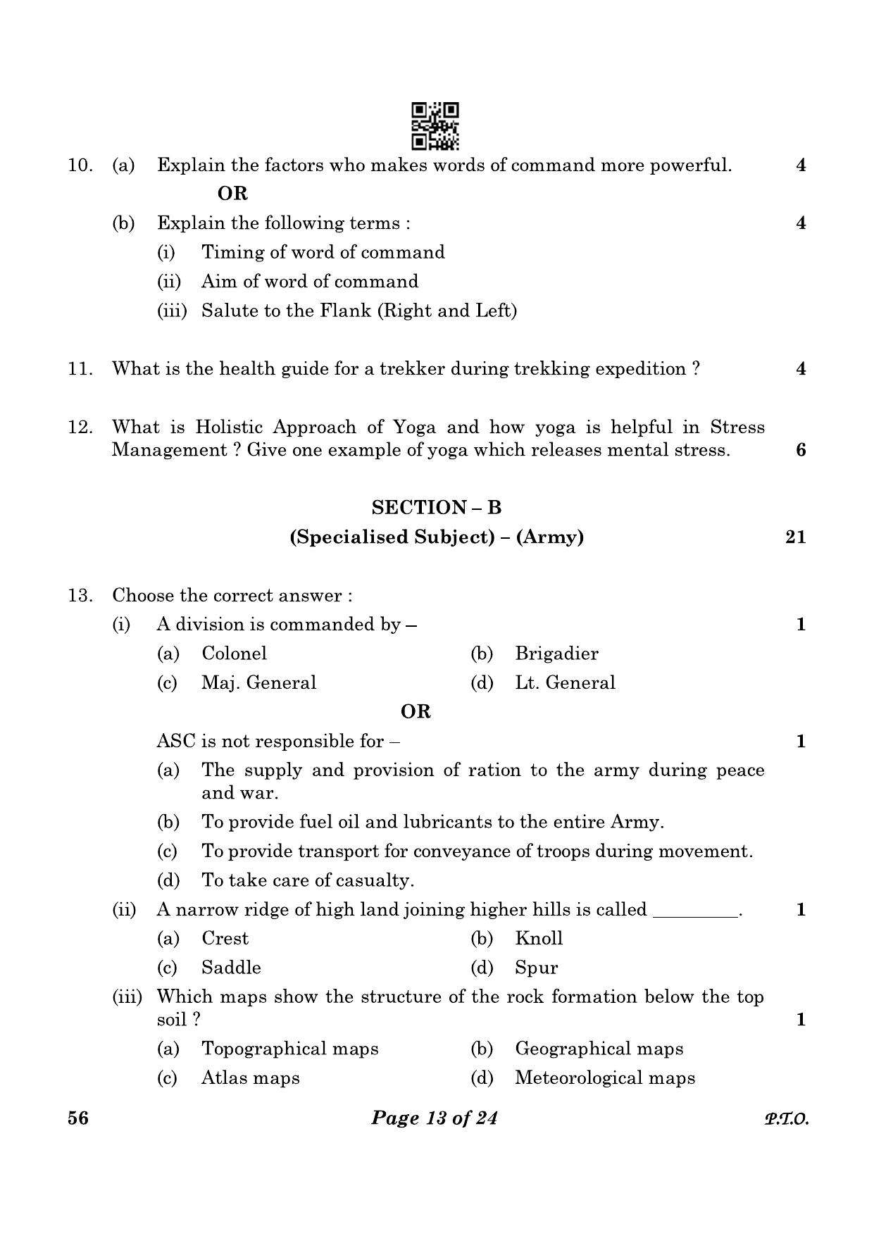 CBSE Class 10 56_NCC  2023 Question Paper - Page 13