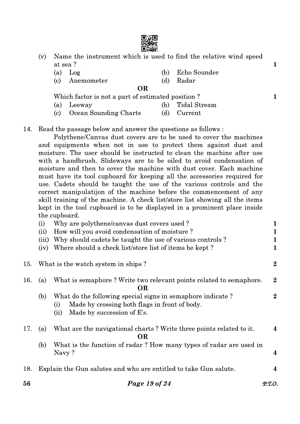 CBSE Class 10 56_NCC  2023 Question Paper - Page 19