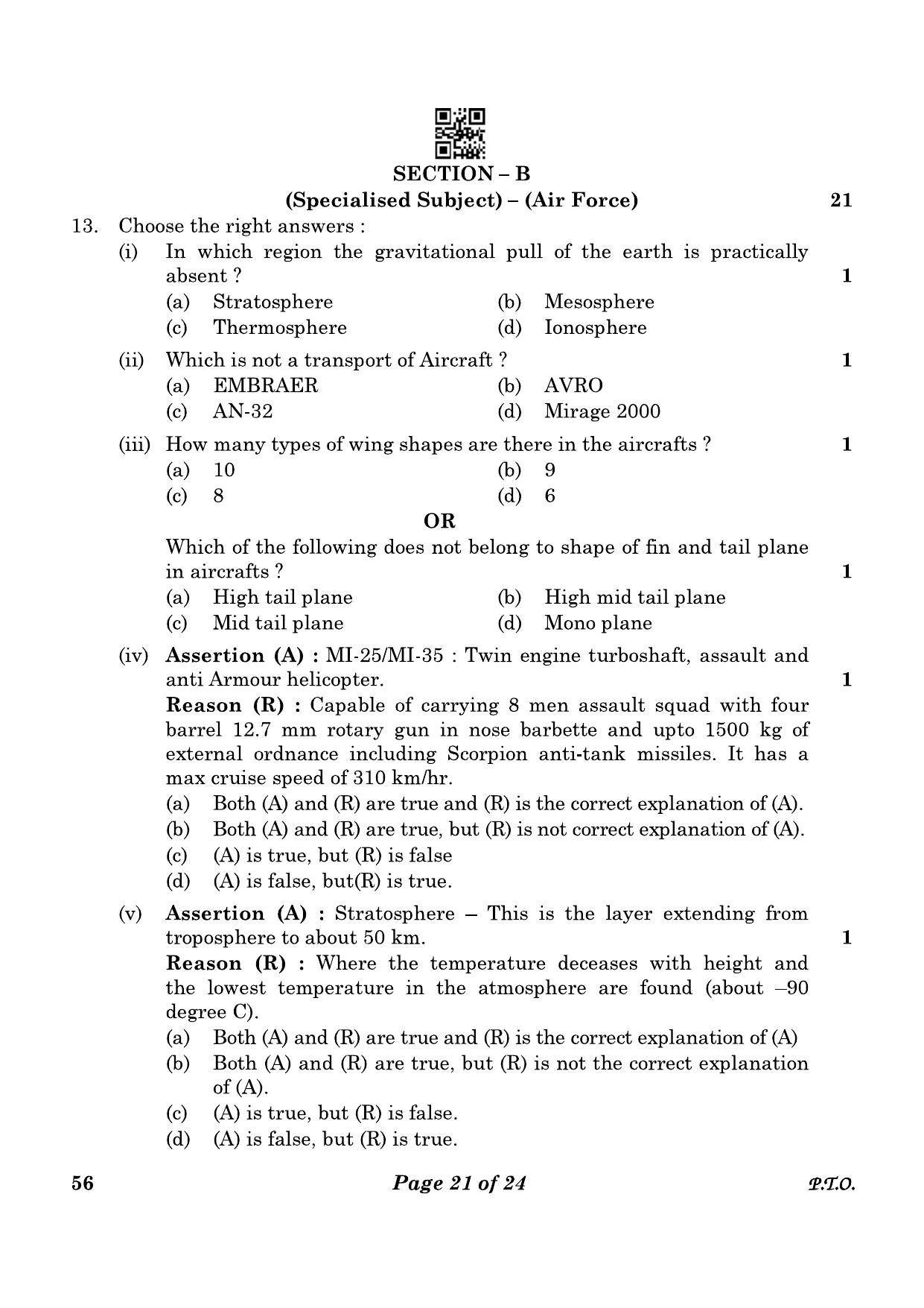 CBSE Class 10 56_NCC  2023 Question Paper - Page 21