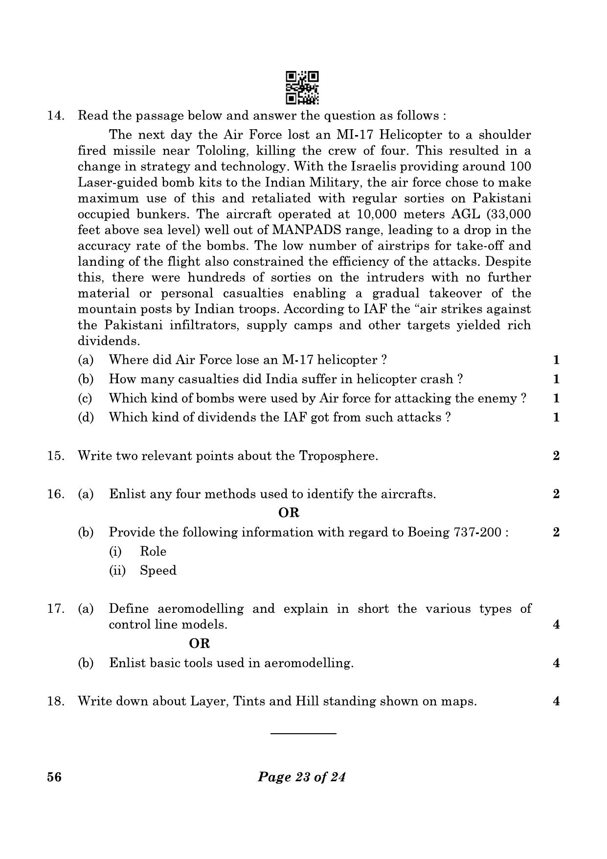 CBSE Class 10 56_NCC  2023 Question Paper - Page 23