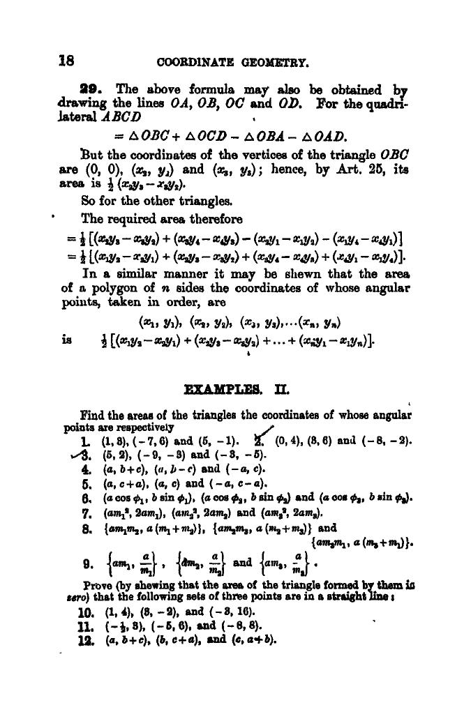 SL Loney: The Elements of Coordinate Geometry - Page 23