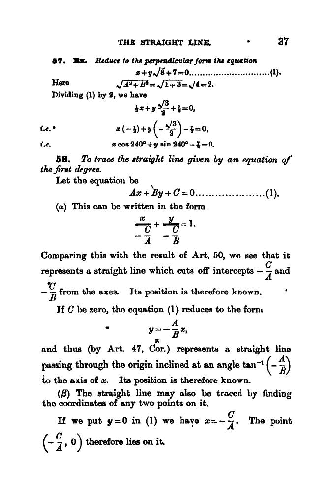 SL Loney: The Elements of Coordinate Geometry - Page 42