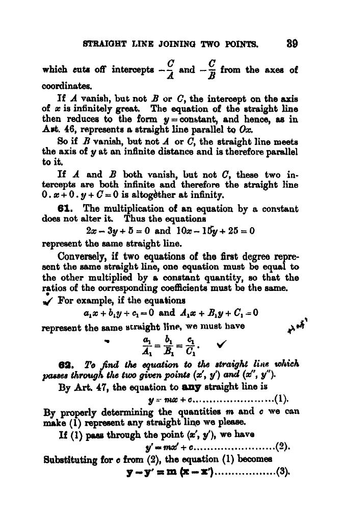 SL Loney: The Elements of Coordinate Geometry - Page 44