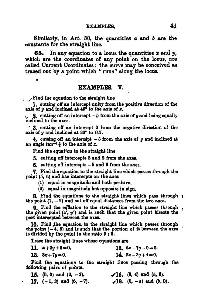 SL Loney: The Elements of Coordinate Geometry - Page 46