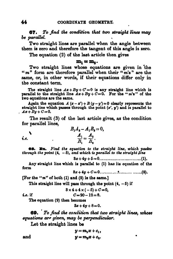 SL Loney: The Elements of Coordinate Geometry - Page 49