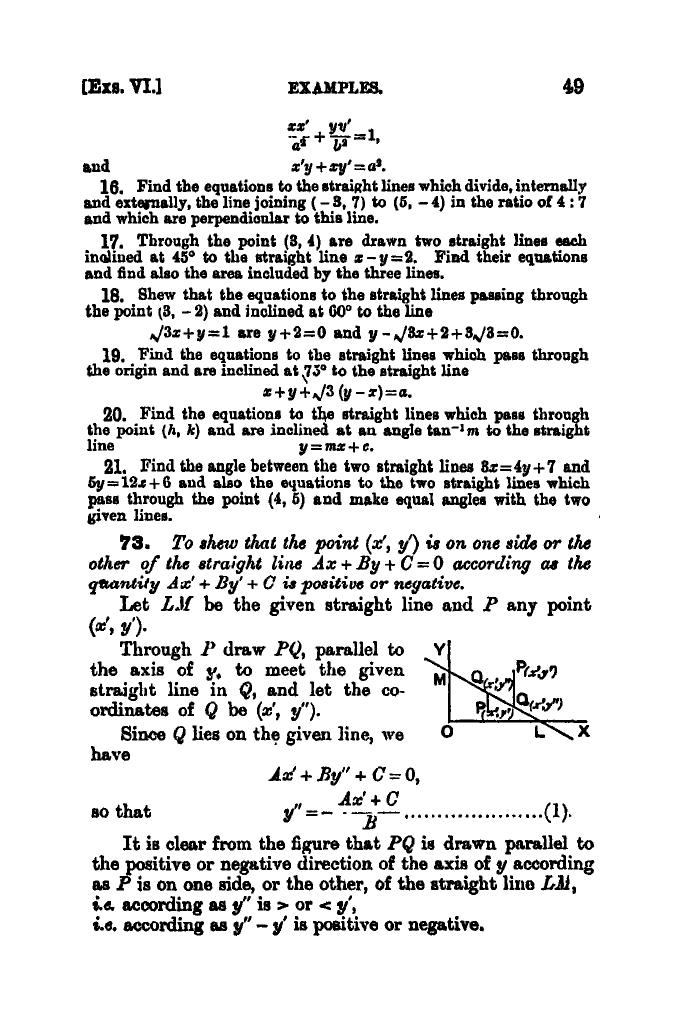 SL Loney: The Elements of Coordinate Geometry - Page 54