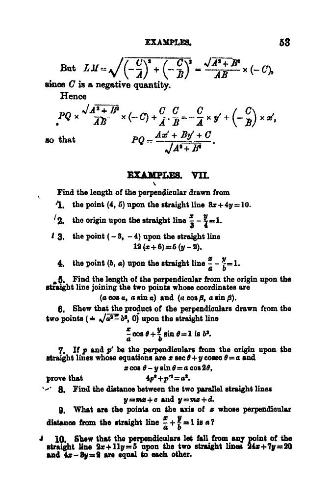 SL Loney: The Elements of Coordinate Geometry - Page 58