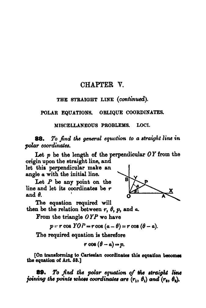 SL Loney: The Elements of Coordinate Geometry - Page 71
