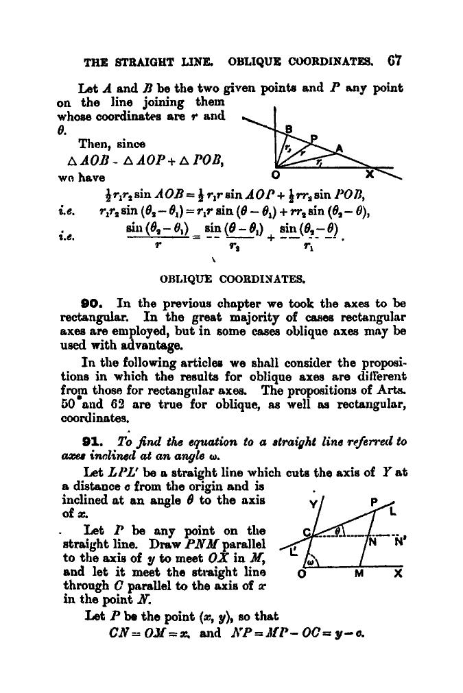 SL Loney: The Elements of Coordinate Geometry - Page 72