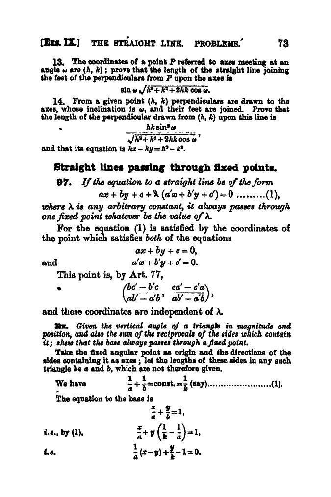 SL Loney: The Elements of Coordinate Geometry - Page 78