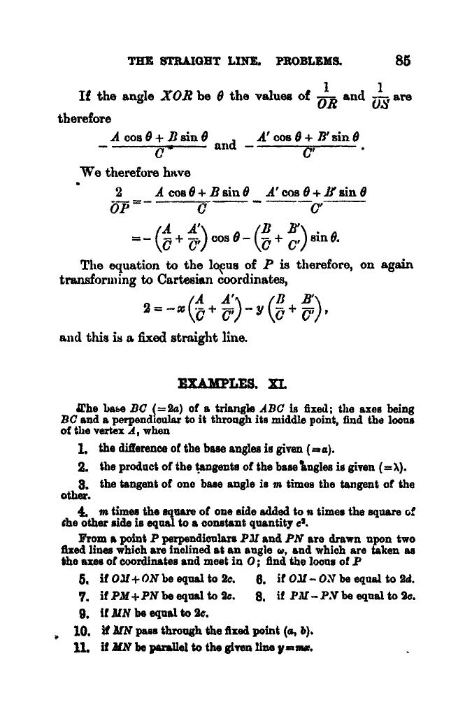 SL Loney: The Elements of Coordinate Geometry - Page 90