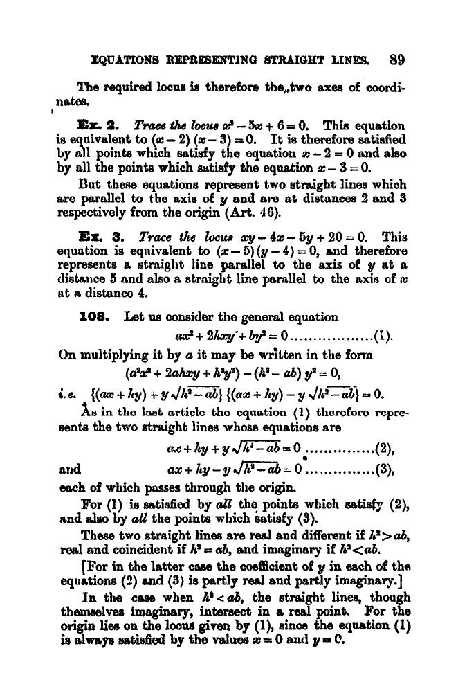 SL Loney: The Elements of Coordinate Geometry - Page 94