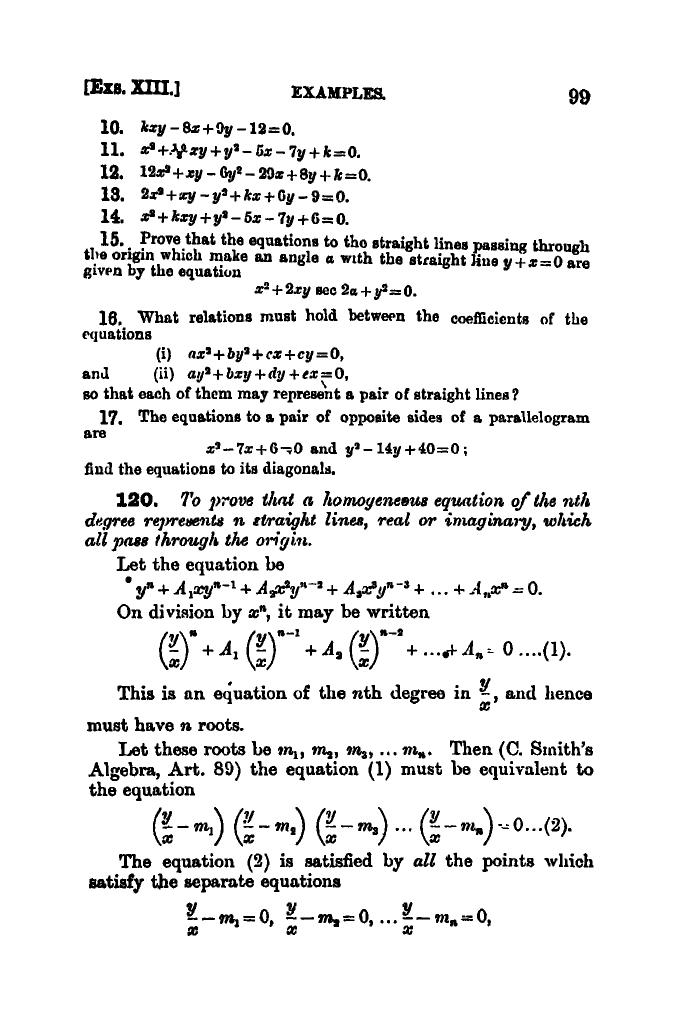 SL Loney: The Elements of Coordinate Geometry - Page 104