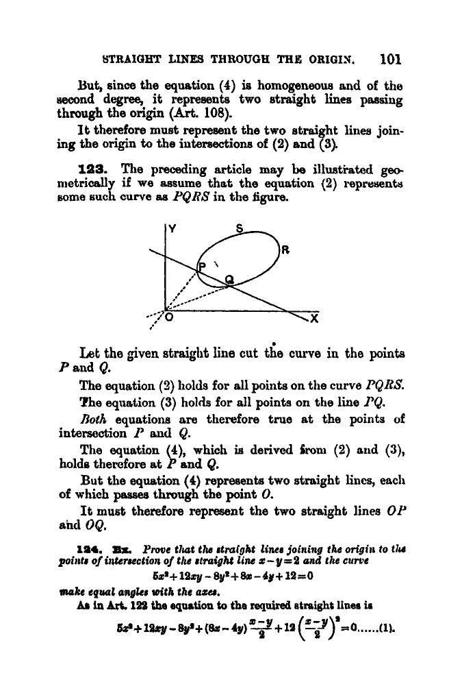 SL Loney: The Elements of Coordinate Geometry - Page 106