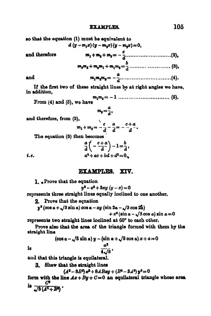 SL Loney: The Elements of Coordinate Geometry - Page 110
