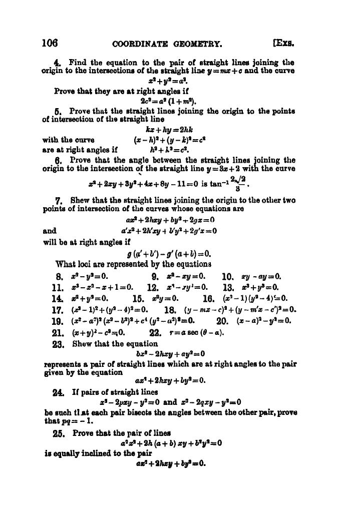 SL Loney: The Elements of Coordinate Geometry - Page 111