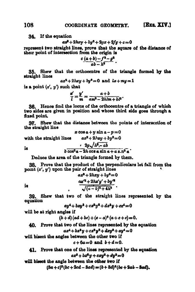 SL Loney: The Elements of Coordinate Geometry - Page 113