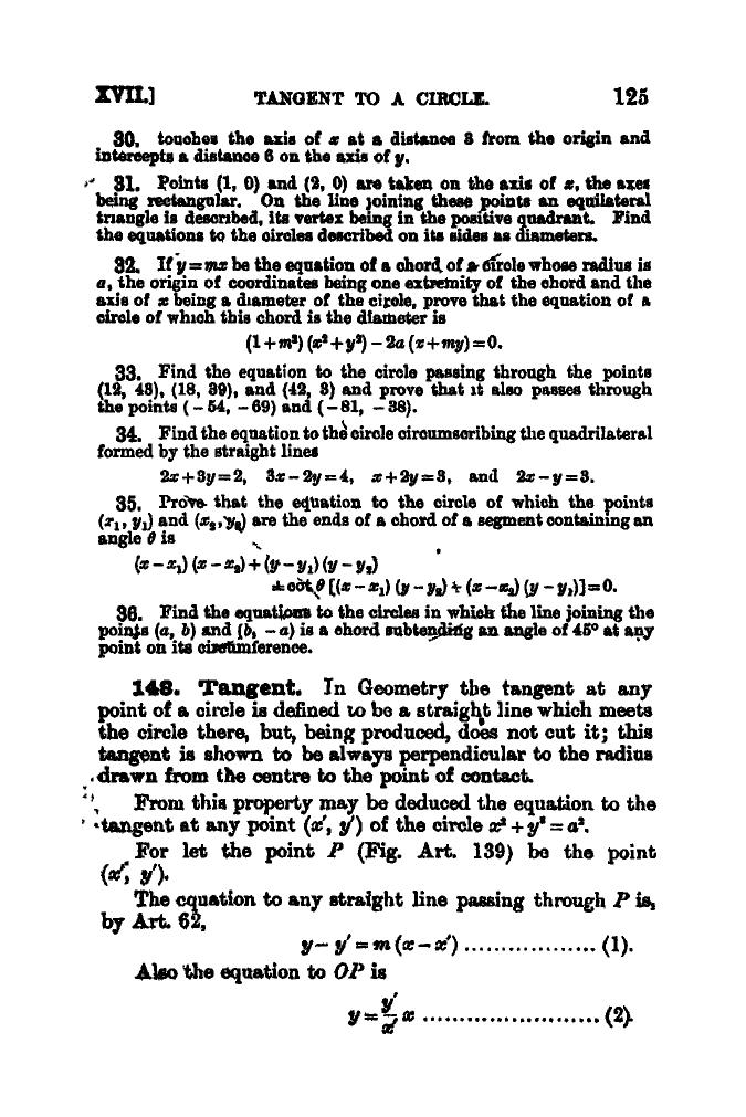 SL Loney: The Elements of Coordinate Geometry - Page 130