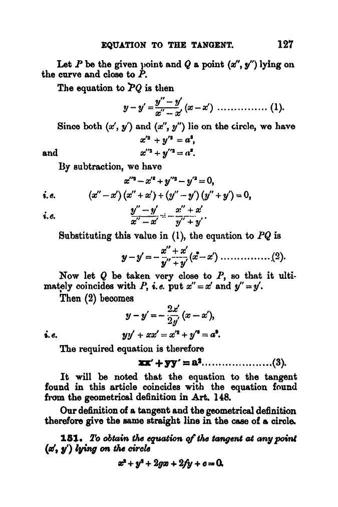 SL Loney: The Elements of Coordinate Geometry - Page 132