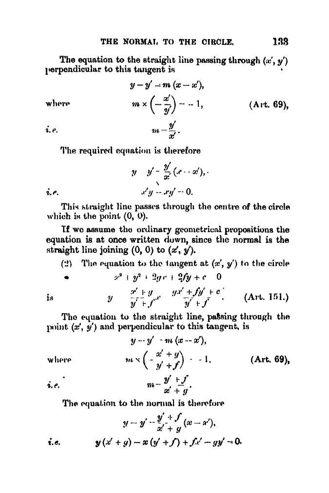 SL Loney: The Elements of Coordinate Geometry - Page 138