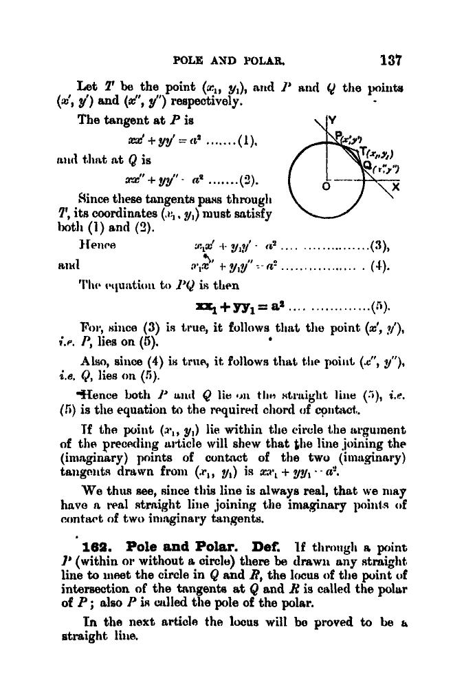 SL Loney: The Elements of Coordinate Geometry - Page 142