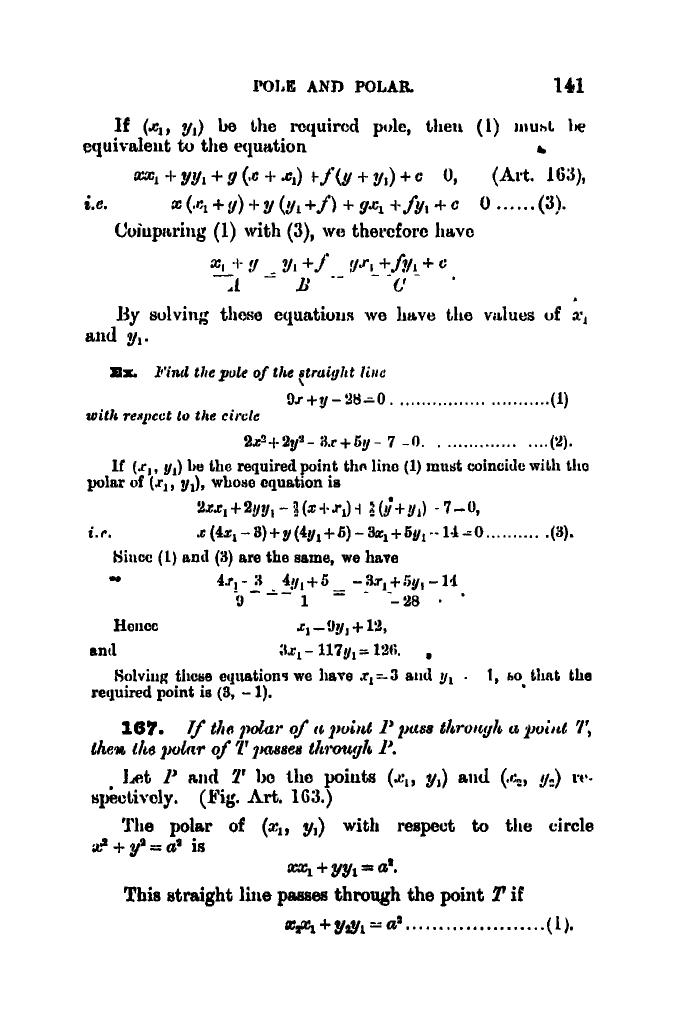 SL Loney: The Elements of Coordinate Geometry - Page 146